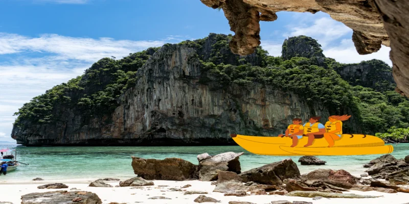 Discover Intan Kecil Island by Banana Boat